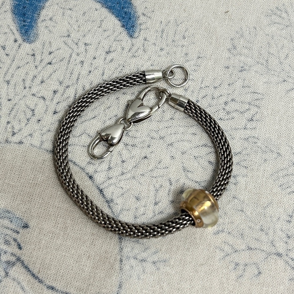 Brighton Beverly Glam Charm Bracelet with Gold Plated Spacer Bead Silver Plated - Picture 8 of 8